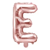 Folieballon bogstav E rosegold 35cm bogstavballoner